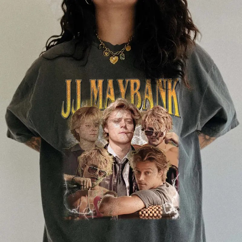 JJ Maybank Outer Banks Comfort Colors T-shirt, Unisex Tops For Men- For Women, Y2K 90s Retro Movies Bootleg Tshirt, Soft...