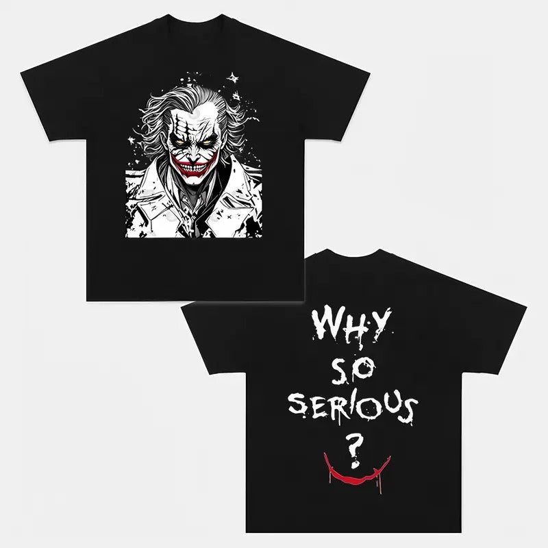 JOKER WHY SO SERIOUS T-SHIRT Trending Movie T shirt Vintage 90s T-shirt gift for Movie fans gift for him gift for her...