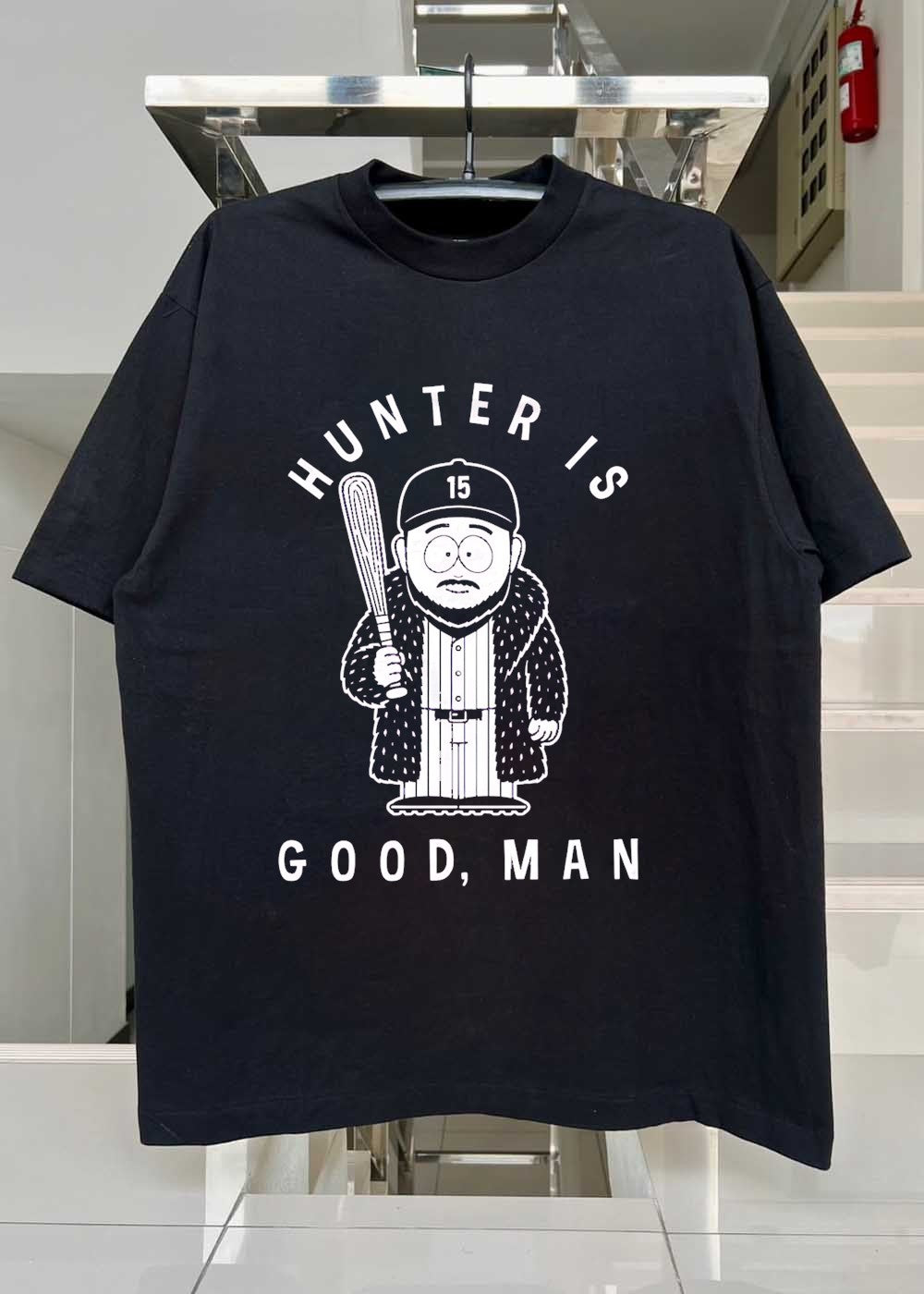 JPlayers Roto Wear Hunter Is Good Man Baseball Player T-Shirt