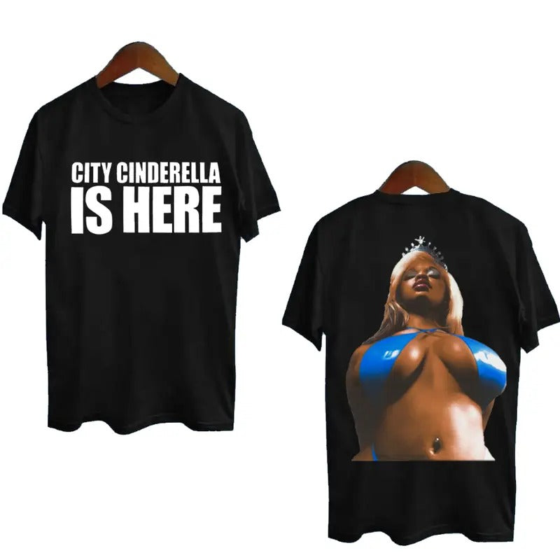 JT City Cinderelllaa Is Here Graphic Music Tour Rap Tee Shirt Shortsleeve Streetwear Hoodie, Sweatshirt | UrbanDripWear.com