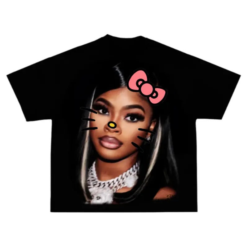 JT Kitty Big Face T-shirt, Rap Hip Hop Tee Hoodie, Sweatshirt | UrbanDripWear.com