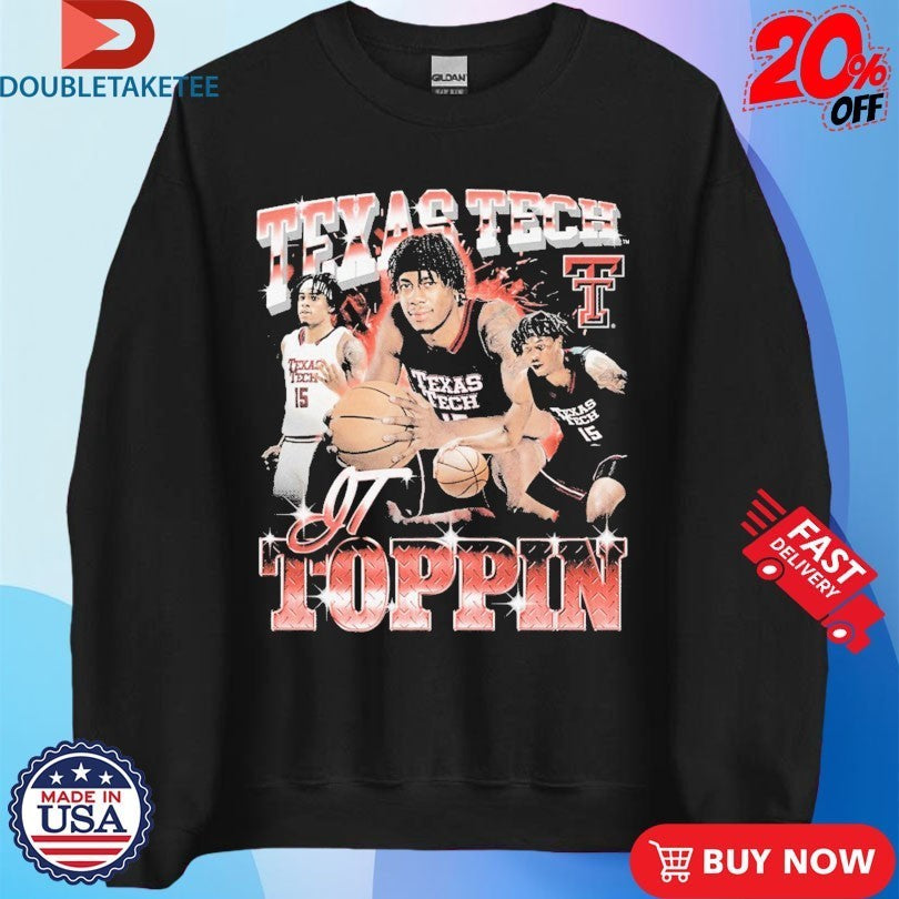 JT Toppin 90s Texas Tech Red Raiders Basketball Shirts
