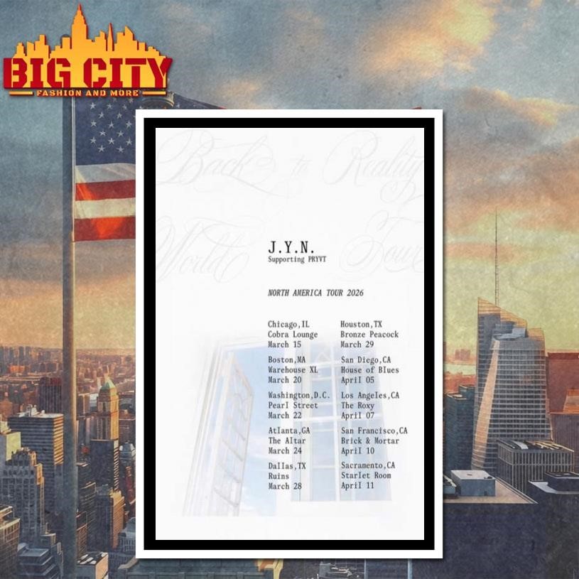 J.Y.N. North America Tour 2026 Poster Shirt