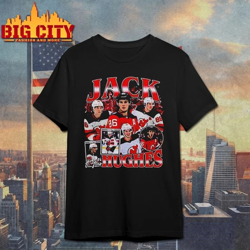 Jack Hughes Ice Hockey American Professional Hockey Championship T-shirt