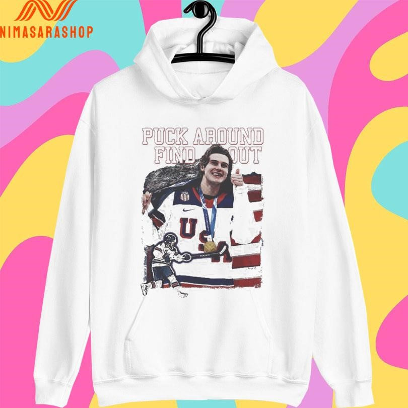 Jack Hughes Puck Around Find Out Champions 2026 Shirts