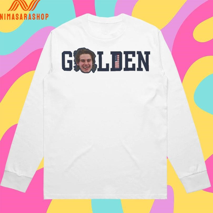 Jack Hughes Smile USA Hockey Golden Goal 2026 Red, White And Hughes Hockey Shirts