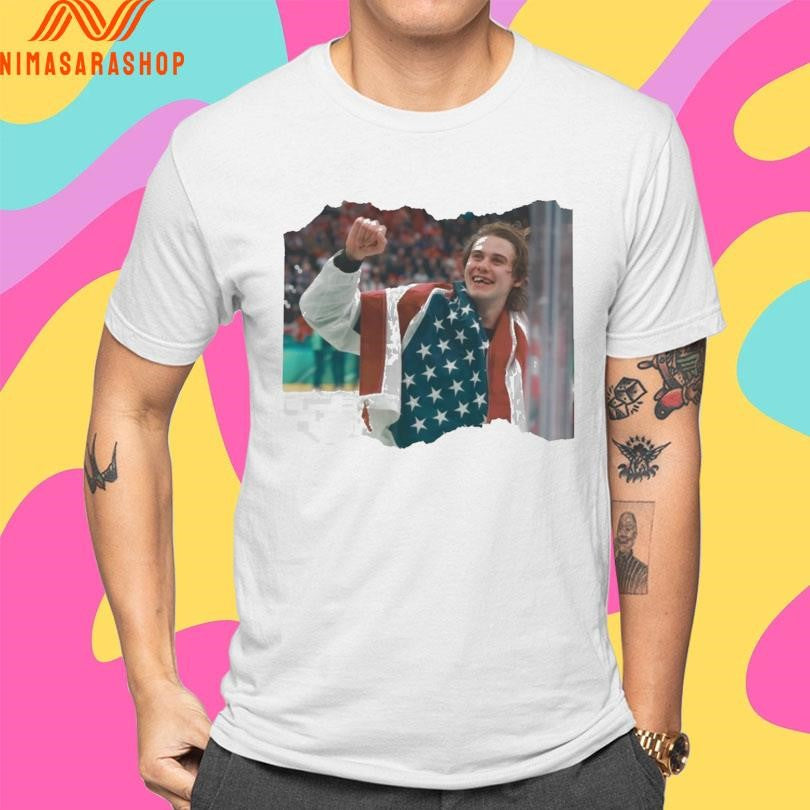 Jack Hughes USA Gold Hockey Retro Patriotic Hockey Fan Shirts