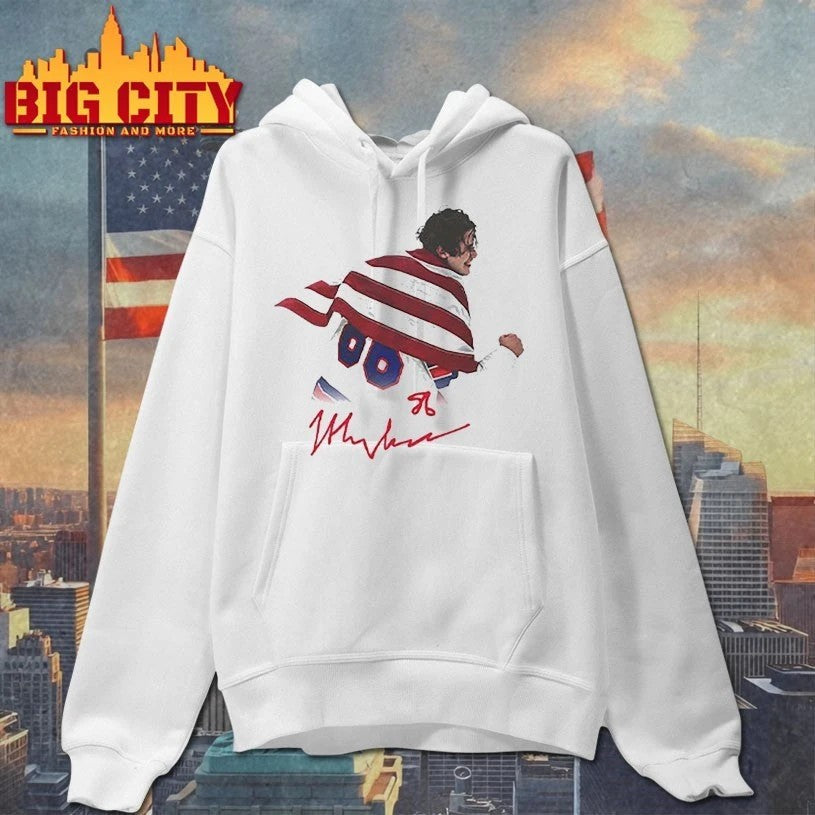 Jack Hughes USA Hockey Golden Goal 2026 Hockey signature t-shirt
