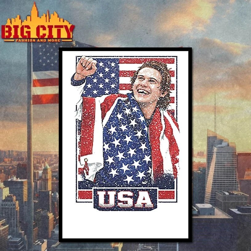 Jack Hughes USA Hockey Patriotic Hockey Fan t-shirt
