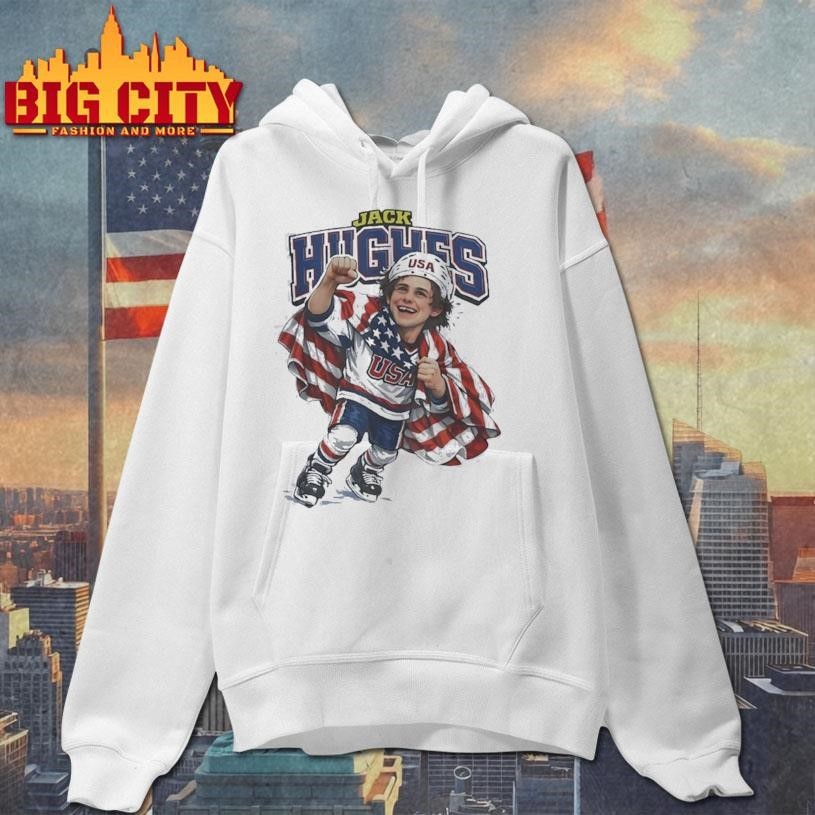 Jack Hughes USA Men’s Hockey caricature Shirt
