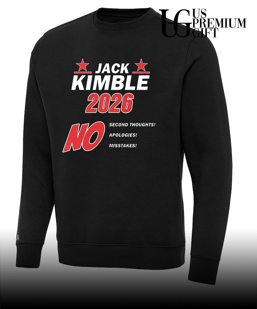 Jack Kimble 2026 No Second Thoughts Apologies Misstakes shirt