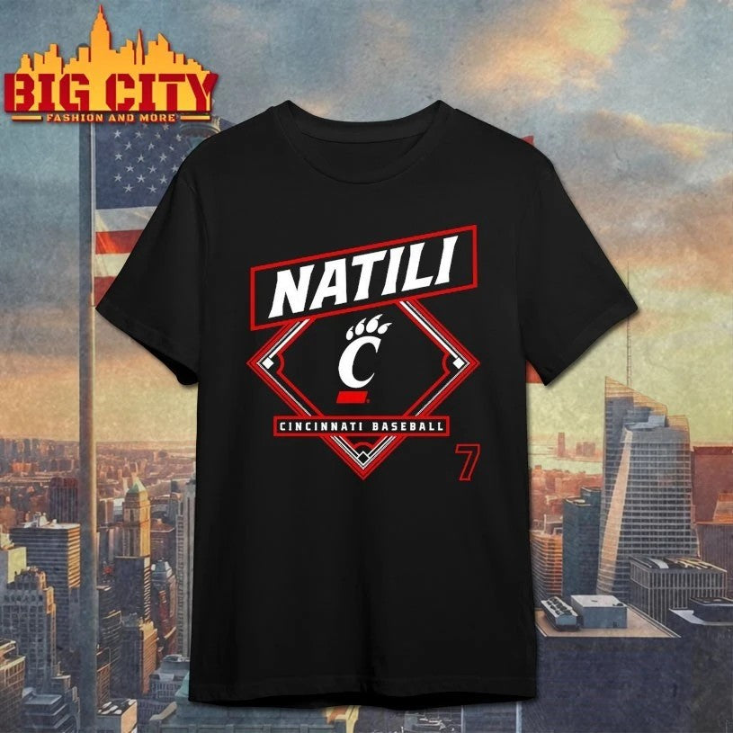 Jack Natili Cincinnati Bearcats Baseball T-shirt