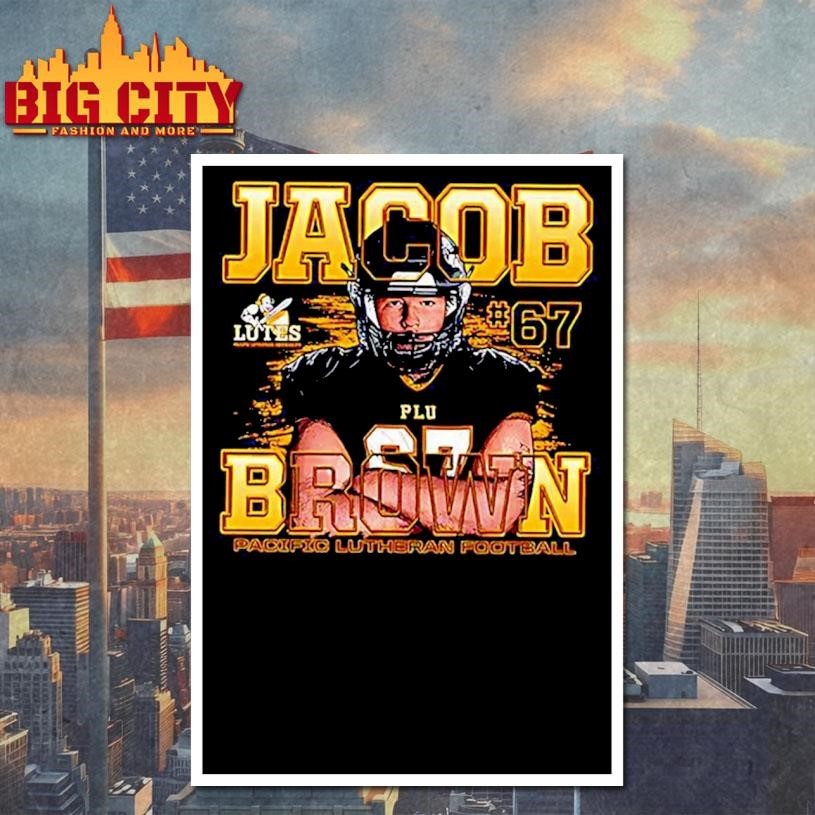 Jacob Brown PLU Football NCAA Caricature Shirt
