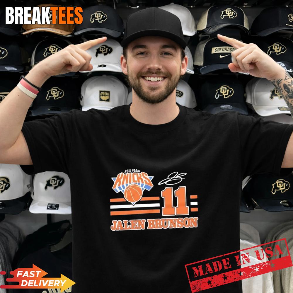 Jalen Brunson 11 New York Knicks 2026 NBA Playoff Signature T-Shirt