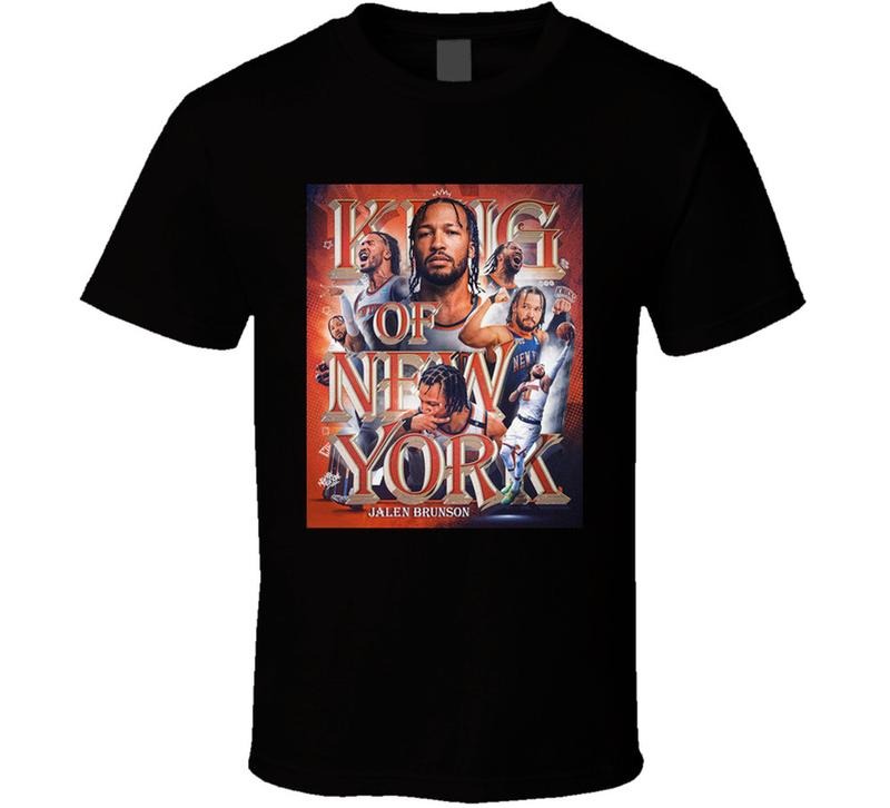 Jalen Brunson King Of New York Fan T-Shirt, 100% Cotton Unisex T-Shirt, Gift For Fan Hoodie, Sweatshirt | UrbanDripWear.com