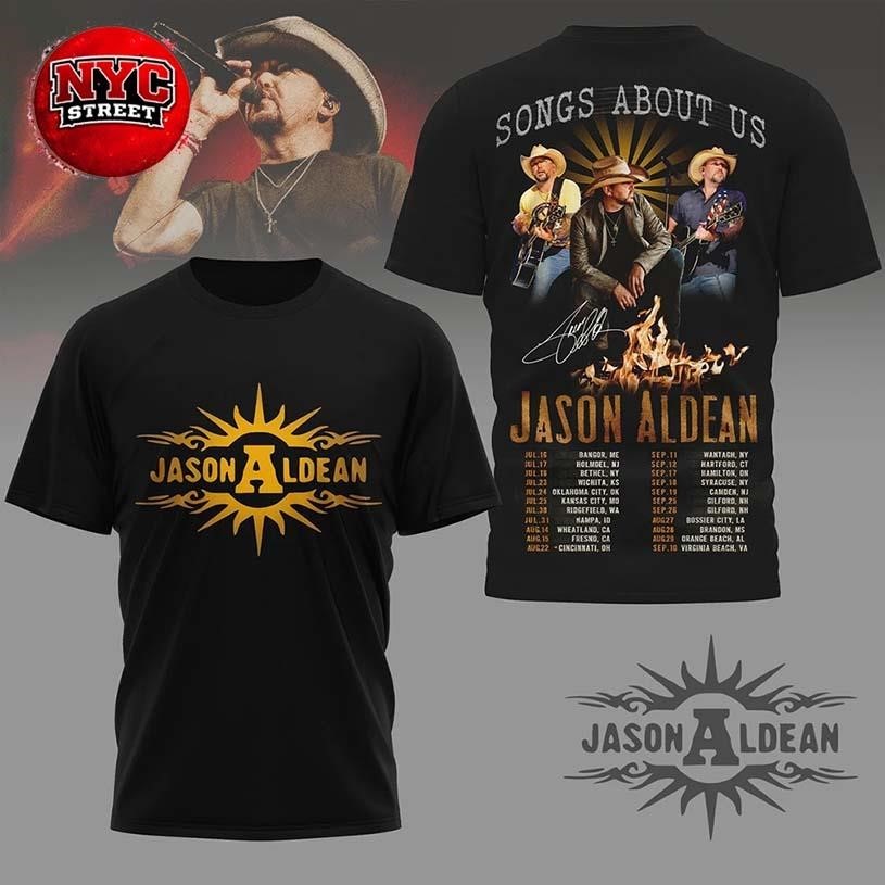Jason Aldean Songs About Us Tour Two Sided Shirt