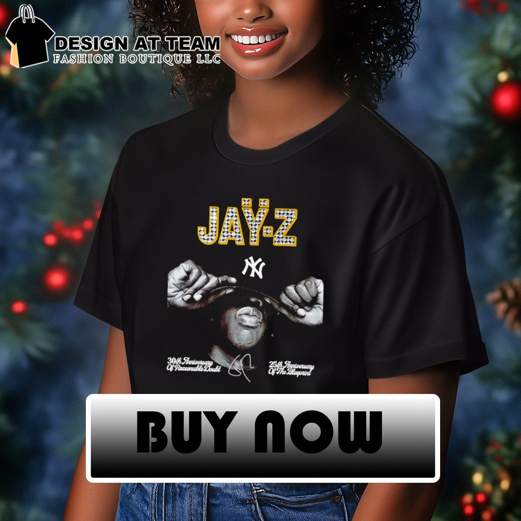 Jay-Z Yankee Stadium Reasonable Doubt The Blueprint 25th Anniversary signature shirt