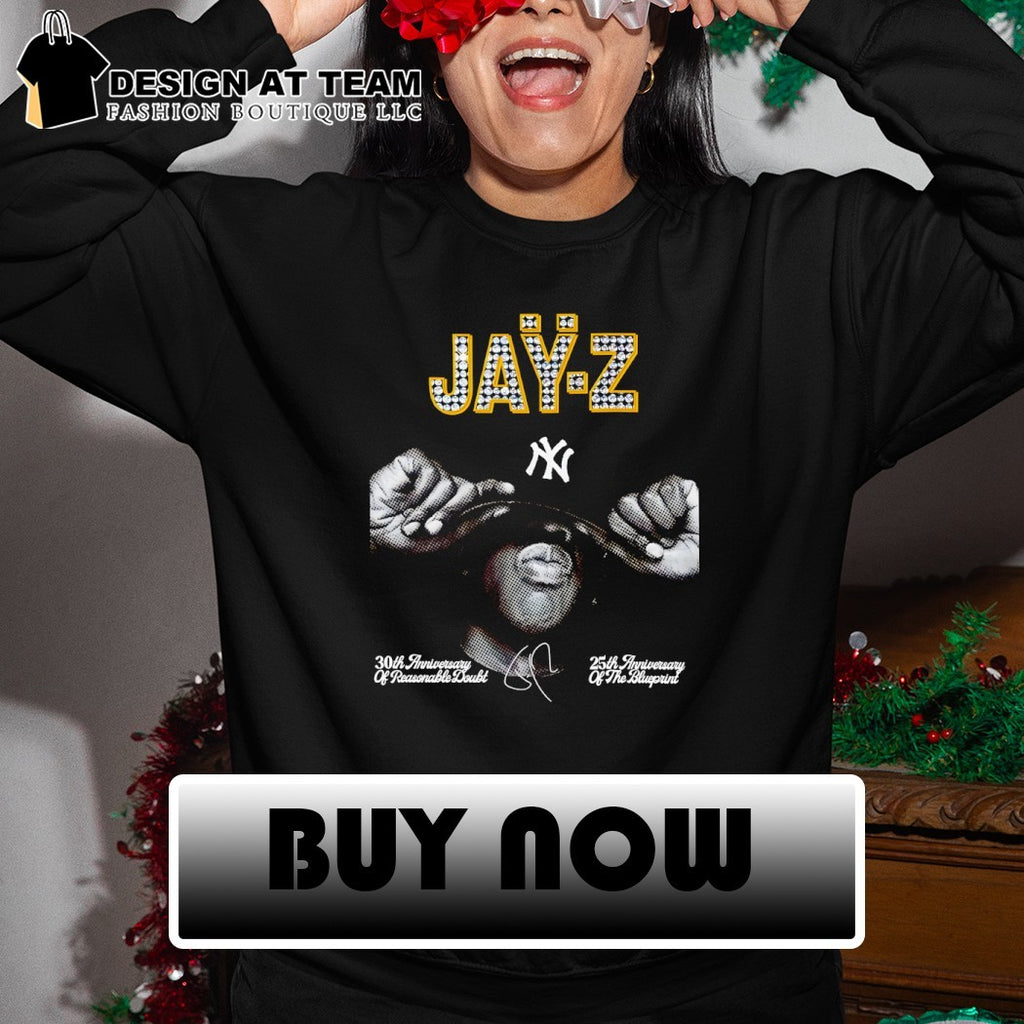 Jay-Z Yankee Stadium Reasonable Doubt The Blueprint 25th Anniversary signature shirt