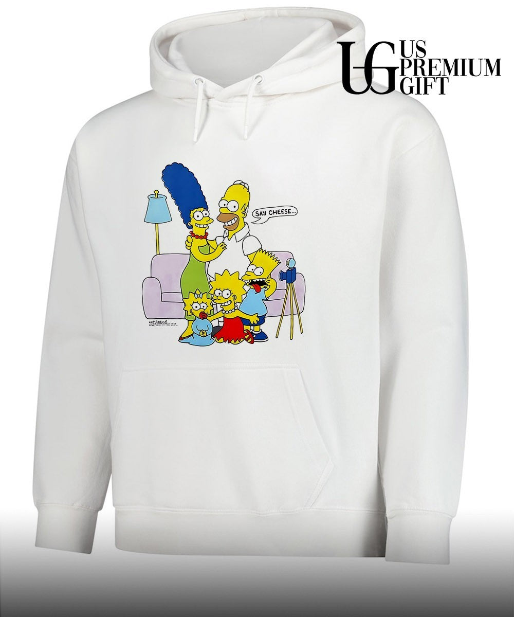 Jayden Daniels wearing Simpsons Say Cheese shirt