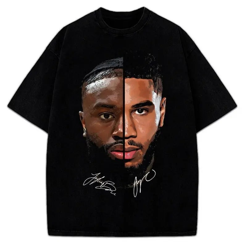 Jaylen Brown and Jason Tatum Duo Shirt Boston Basketball Custom Design Graphic T-Shirt Hoodie, Sweatshirt | UrbanDripWear.com