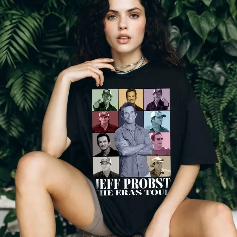Jeff Probst tour shirt cool fan art t-shirt 90s tee, Retro Shirt For Fan Sweatshirt Hoodie | UrbanDripWear.com