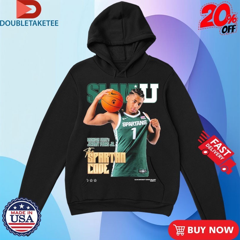 Jeremy Fears Jr. Big Ten SlamU Michigan State Spartans The Spartan Code Shirts