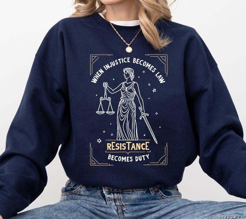 Jessie J Ross When Injustice Becomes Law Resistance Becomes Duty Shirt, Feminist Resistance Shirt, Social Justice Tshirt,...