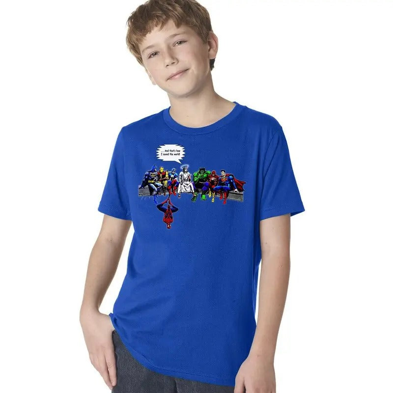 Jesus & Superheroes Original And That's How I Saved The World Kids T-Shirt Hoodie, Sweatshirt | UrbanDripWear.com