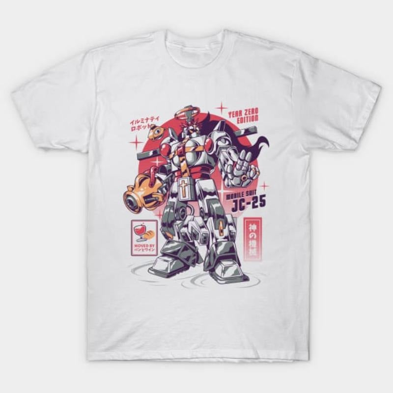 Jesus Christ Mecha Warrior T-Shirt - Holy Tech Armor Graphic Tee Hoodie, Sweatshirt | UrbanDripWear.com