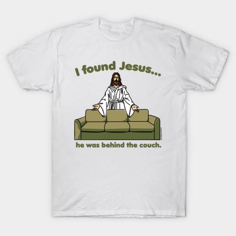 Jesus Couch Funny Christian T-Shirt - Soft & Comfortable Fit Hoodie, Sweatshirt | UrbanDripWear.com