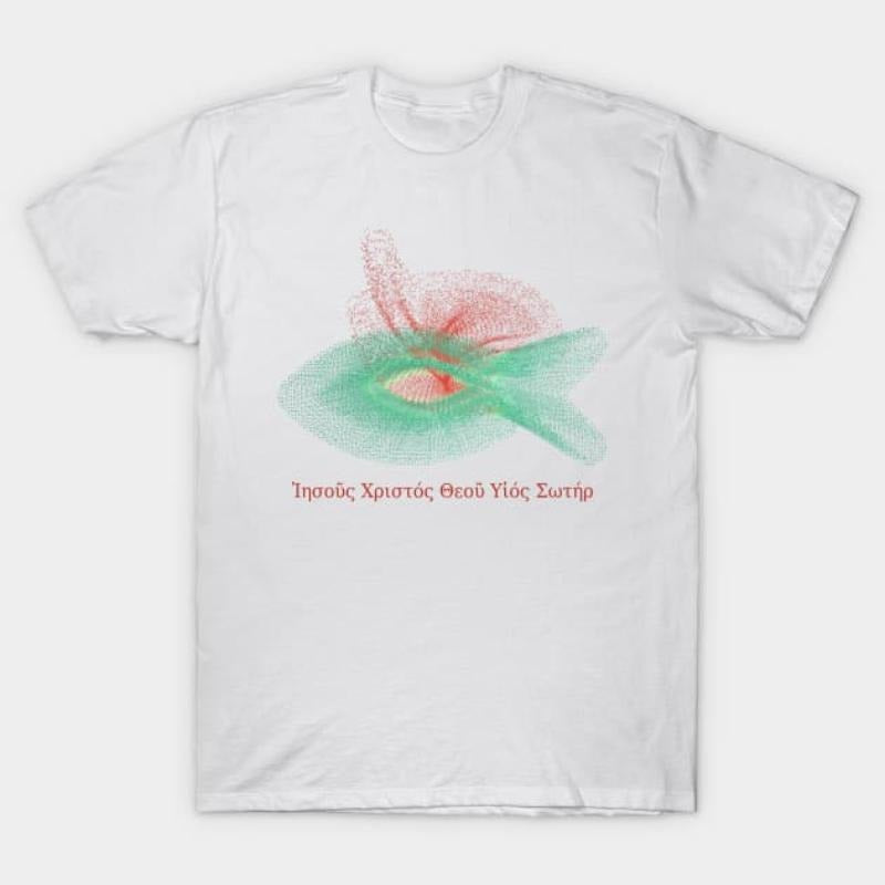 Jesus Fish Abstract Art With Greek Text T-Shirt Hoodie, Sweatshirt | UrbanDripWear.com