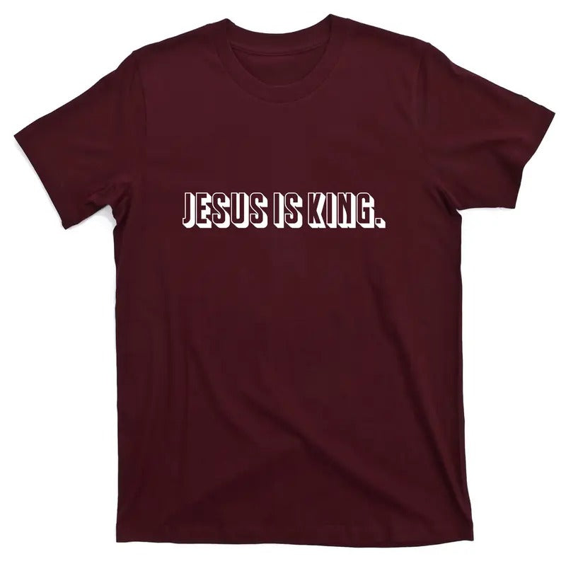 Jesus Is King 3d Simple Font Christian Catholic Christ T-Shirt Hoodie, Sweatshirt | UrbanDripWear.com