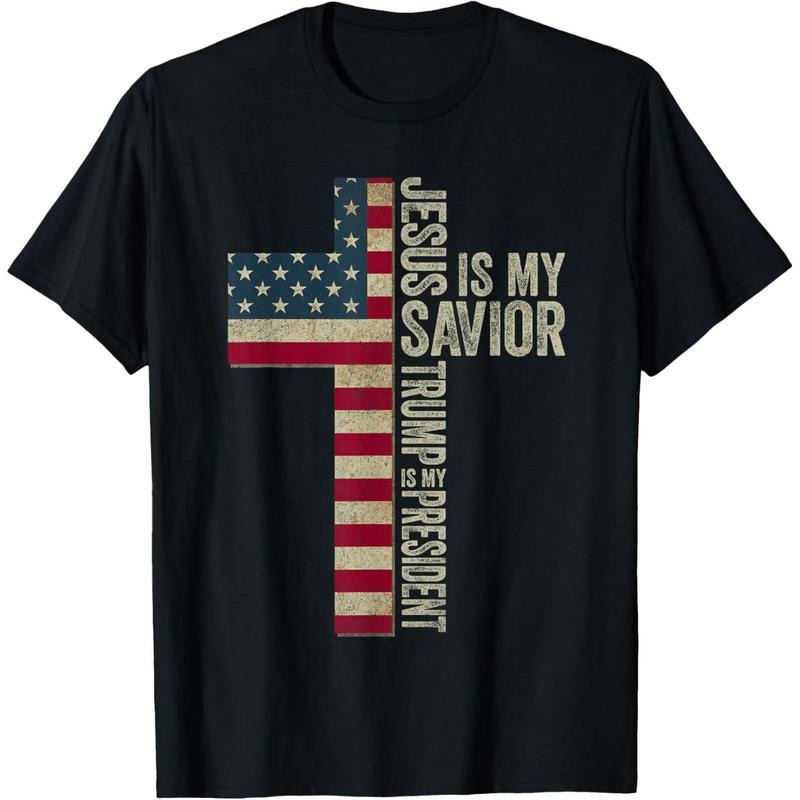 Jesus Is My Savior Trump Is My President Trump 2024 MAGA T-Shirt made in usa Hoodie, Sweatshirt | UrbanDripWear.com