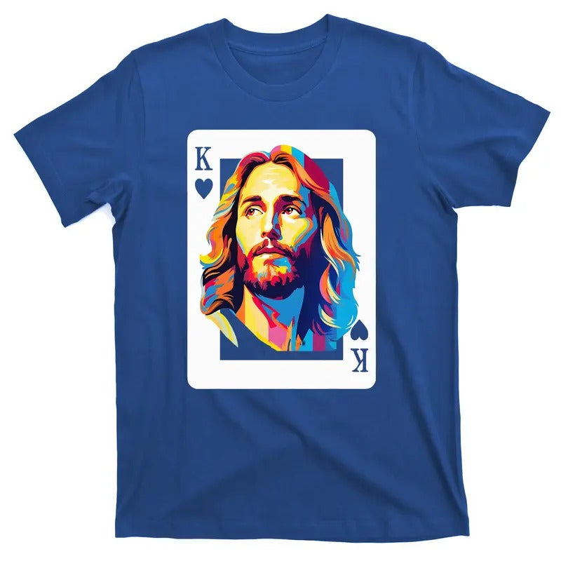 Jesus King Of Hearts Kings Of Kings Christian Catholic Playing Cards Christ Faith T-Shirt Hoodie, Sweatshirt