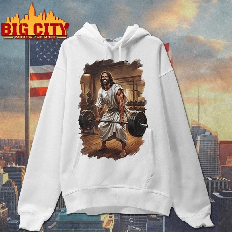 Jesus Lifting Weights Shirt