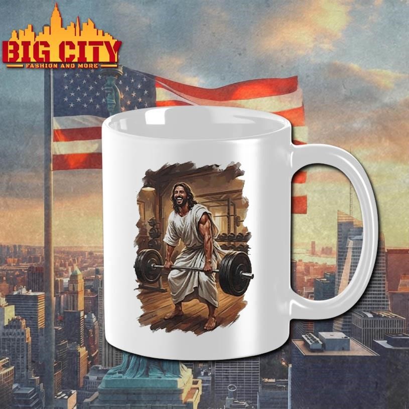 Jesus Lifting Weights Shirt