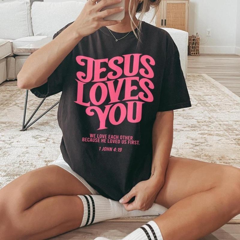 Jesus Loves You  Shirt Love Like Jesus Shirt Christian Merch Christian Tee Jesus is King Bible Verse Shirt Christian...