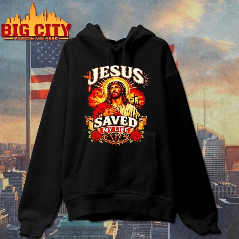 Jesus Saved My Life Rose Flower Shirt