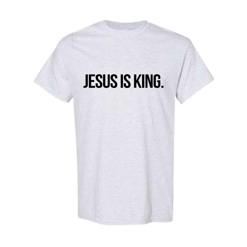 Jesus is King T-shirt, Men's Easter Slogan Print Round Neck Tee, Summer Clothes, Comfort Classic Menswear, Men's Clothes...