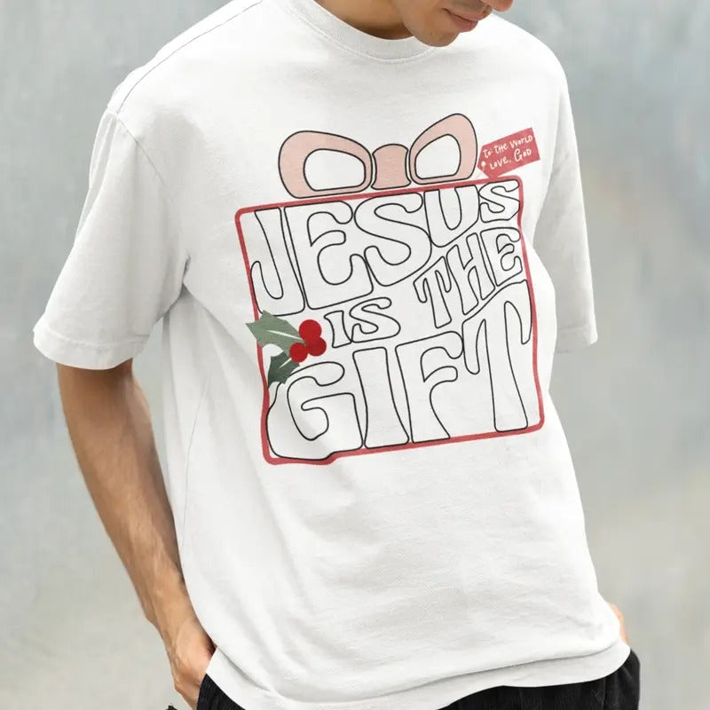 Jesus is the Gift, Christmas T Shirt, Christian Shirt for Christmas, Unisex T Shirt Hoodie, Sweatshirt | UrbanDripWear.com