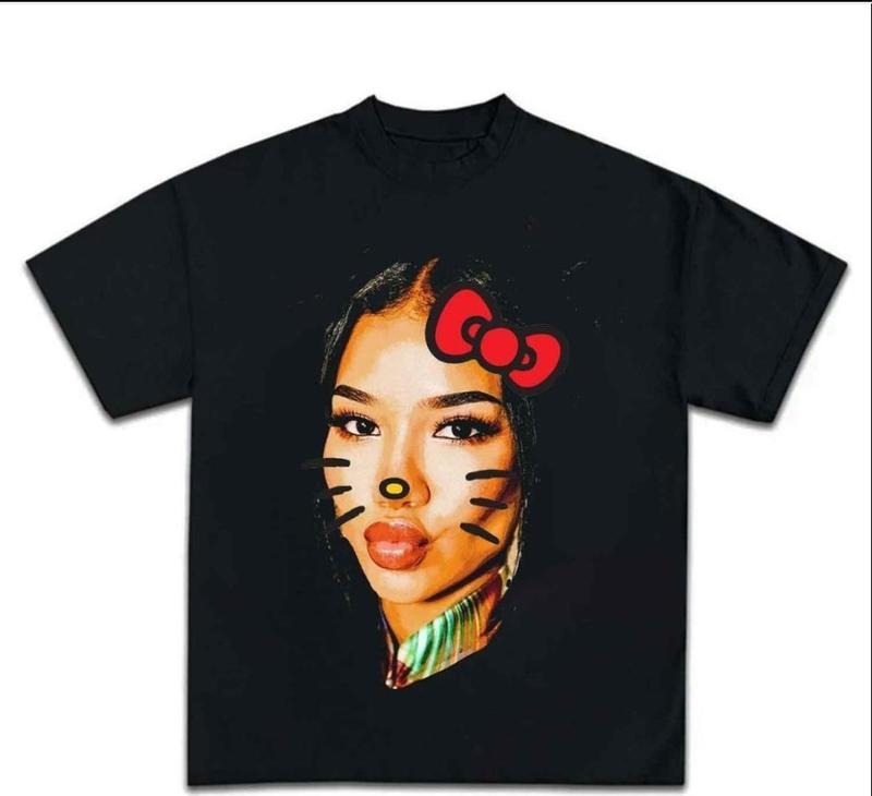 Jhene Kitty Big Face T-shirt, Rap Hip Hop Tee Hoodie, Sweatshirt | UrbanDripWear.com
