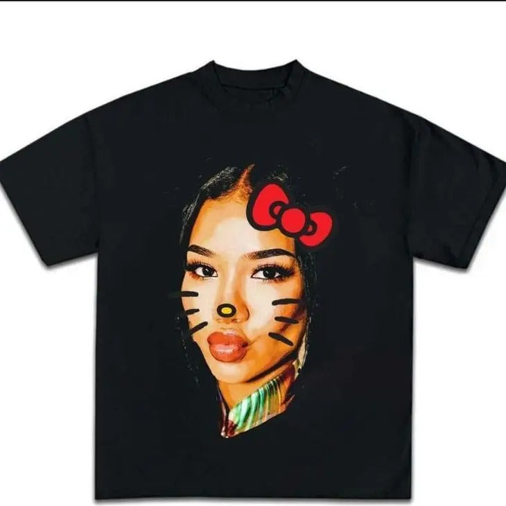 Jhene Kitty Big Face T-shirt, Rap Hip Hop Tee Streetwear Outfit vintage  graphic  tees Hoodie, Sweatshirt | UrbanDripWear.com