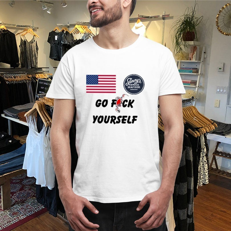 Jimmys Famous Seafood Go Fuck Yourself American Flag T-Shirtss
