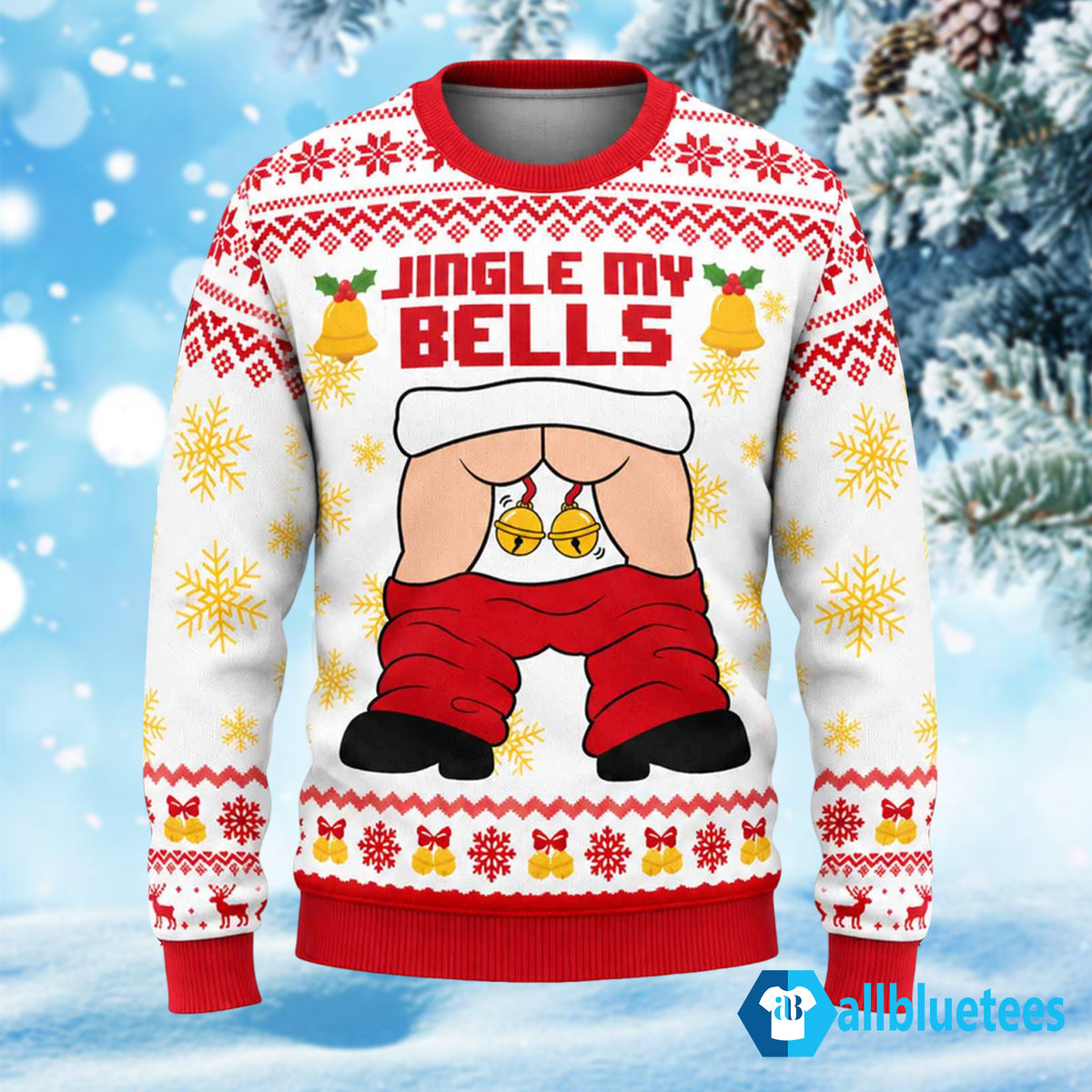 Jingle My Bells Santa Ugly Christmas Sweater