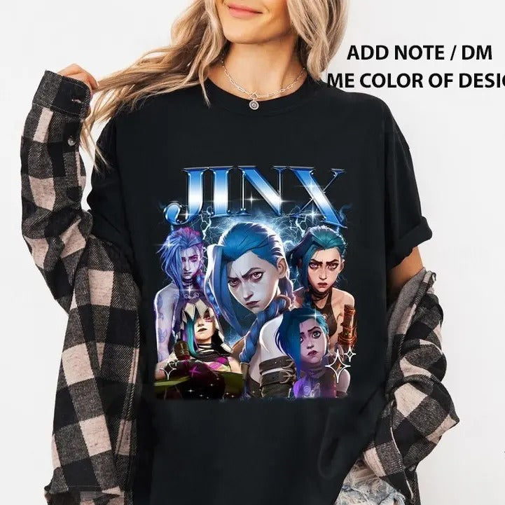 Jinx Arcane Shirt, League of Legends Anime lol Shirt Hoodie, Sweatshirt | UrbanDripWear.com