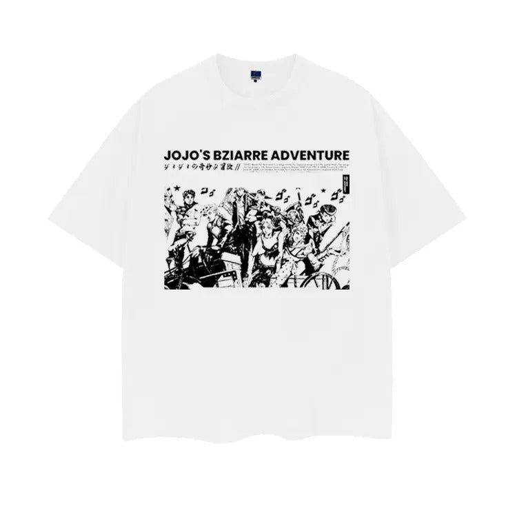 JoJo's Bizarre Adventure "Joestar Family" Heavyweight Vintage Tee 100% Cotton OVERSIZED Anime T-shirt Casual Wear Men'S...