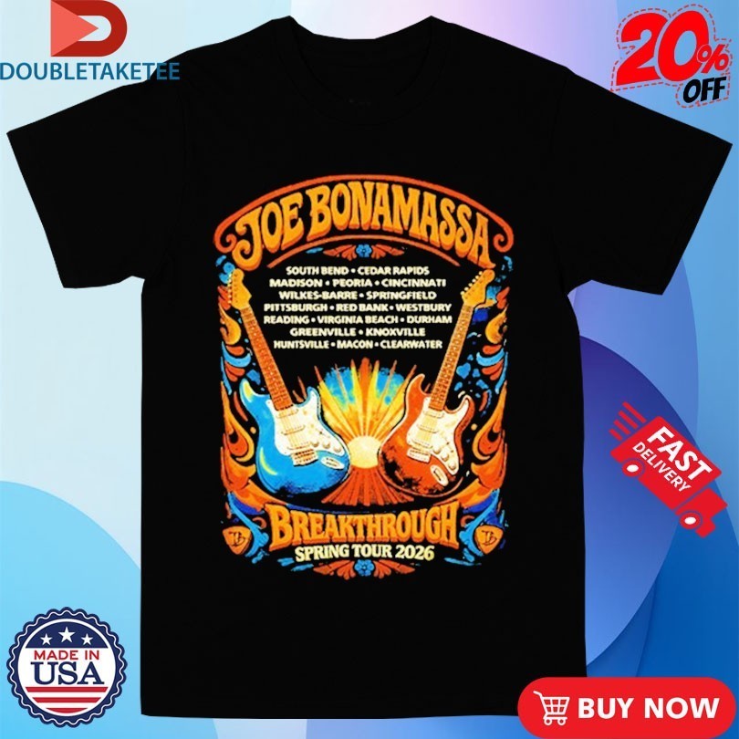 Joe Bonamassa 2026 U.S. Spring Tour Guitars Shirts