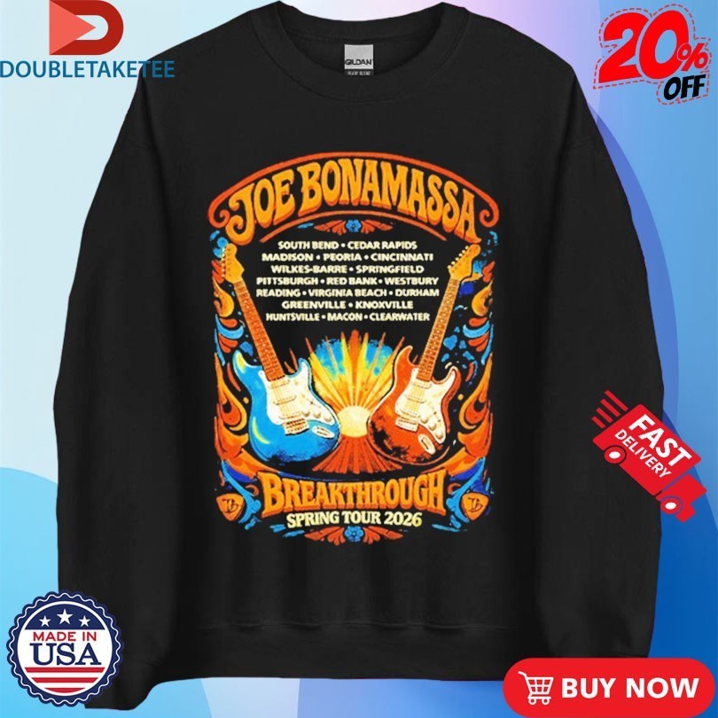Joe Bonamassa 2026 U.S. Spring Tour Guitars Shirts
