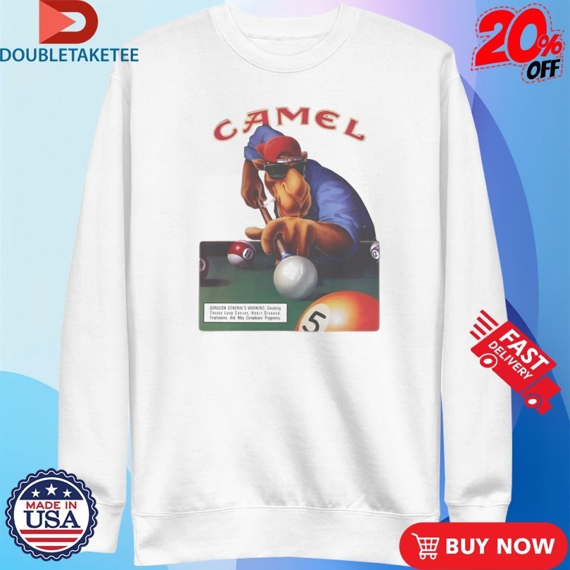 Joe Camel 75th Birthday Billiards Cigarettes Shirts