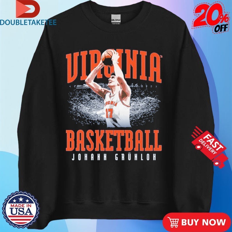Johann Grünloh Virginia Cavaliers Basketball Player Shirts